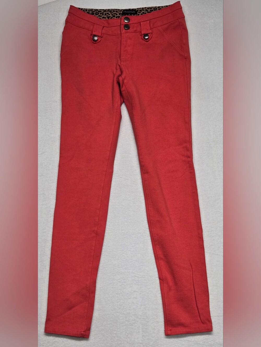 Chocolate S Coral Stretch Skinny Jeggings Pants